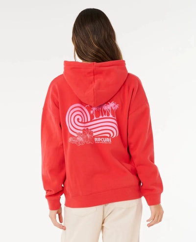 Ocean Break Heritage Hood - Deep Red Women's Hoodies & Sweatshirts Rip Curl Women 