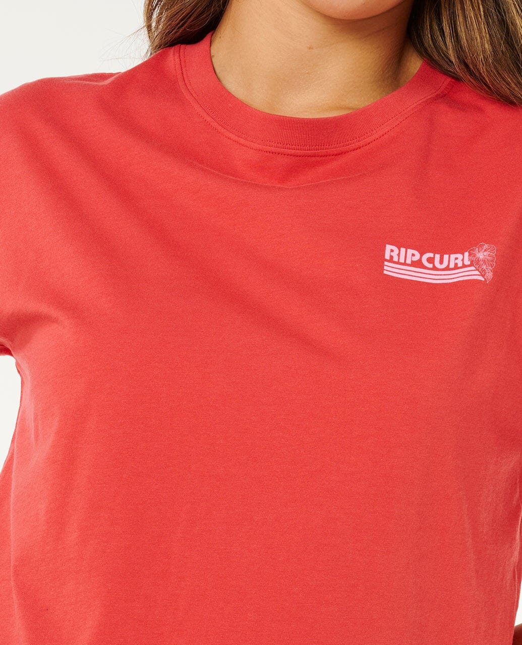 Ocean Break Relaxed Tee - Deep Red Women's T-Shirts and Vest Tops Rip Curl Women 