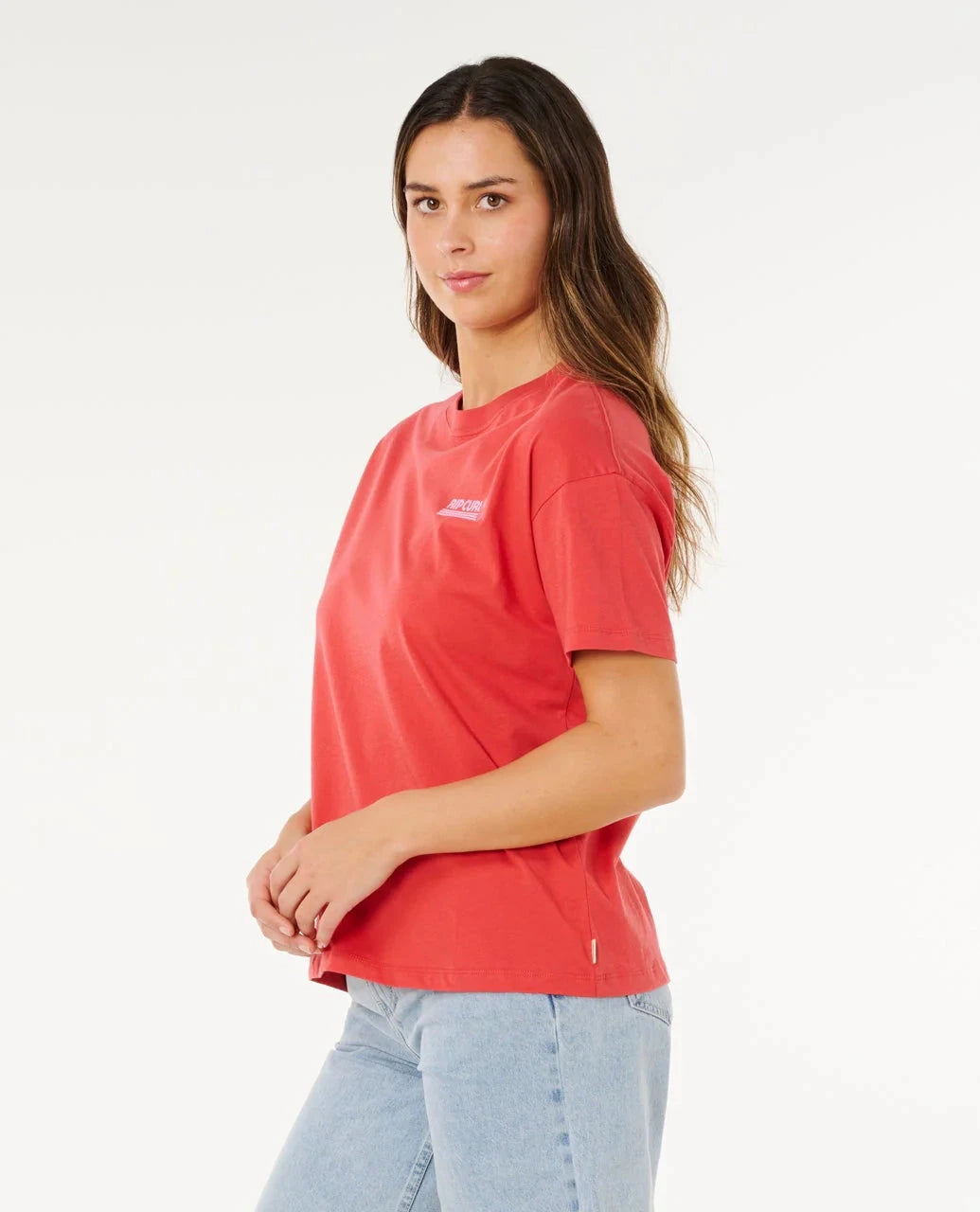 Ocean Break Relaxed Tee - Deep Red Women's T-Shirts and Vest Tops Rip Curl Women 