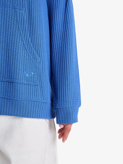 Ocean Drive Oversized Knit Hoodie - Dutch Blue Women's Hoodies & Sweatshirts Roxy 