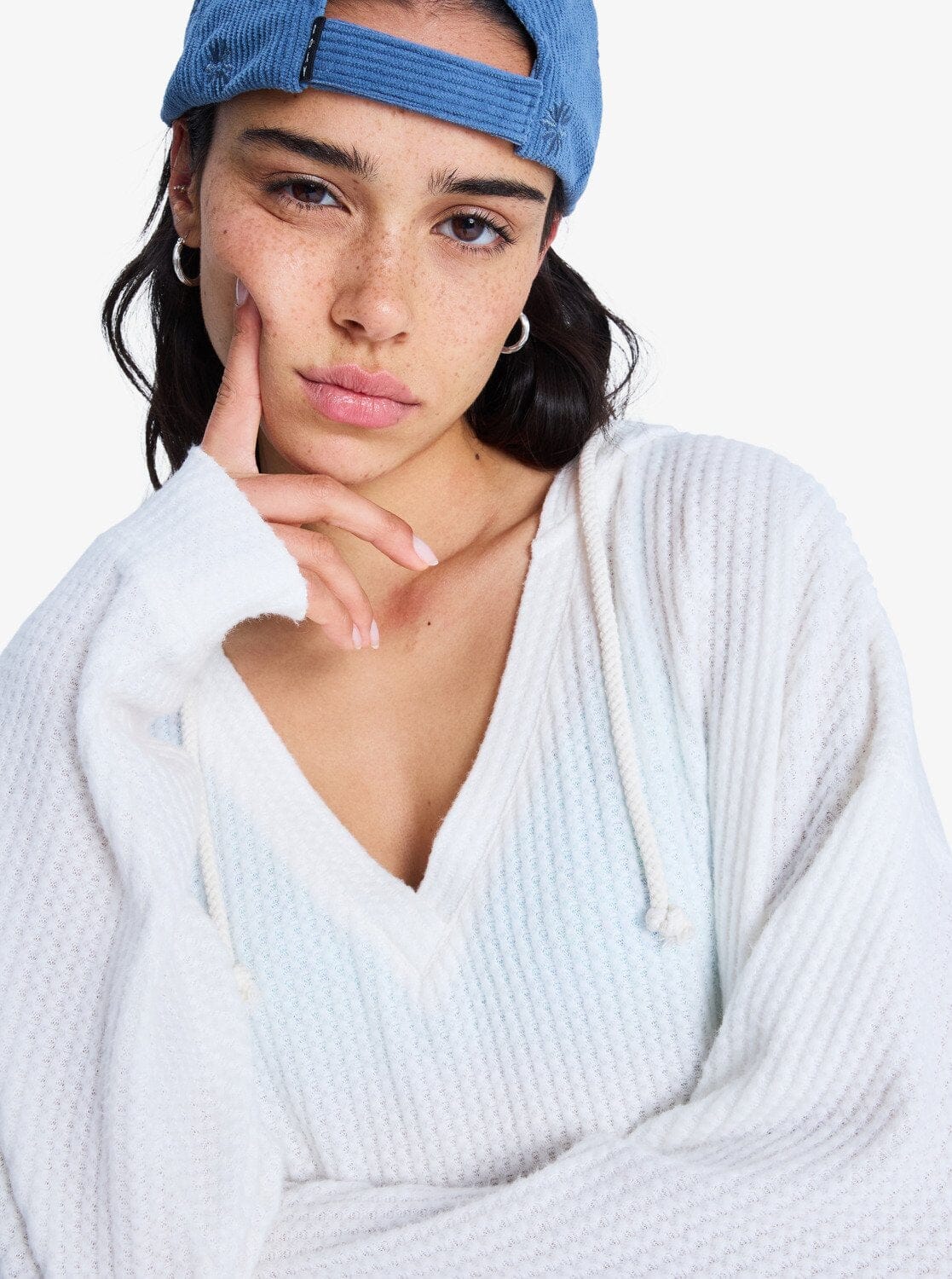 Ocean Drive Oversized Knit Hoodie - Egret Women's Hoodies & Sweatshirts Roxy 