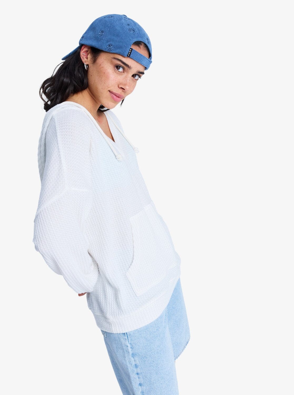 Ocean Drive Oversized Knit Hoodie - Egret Women's Hoodies & Sweatshirts Roxy 