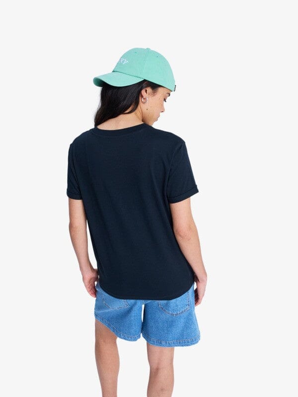 Oceanregular Poster Tee - Anthracite Women's T-Shirts and Vest Tops Roxy 