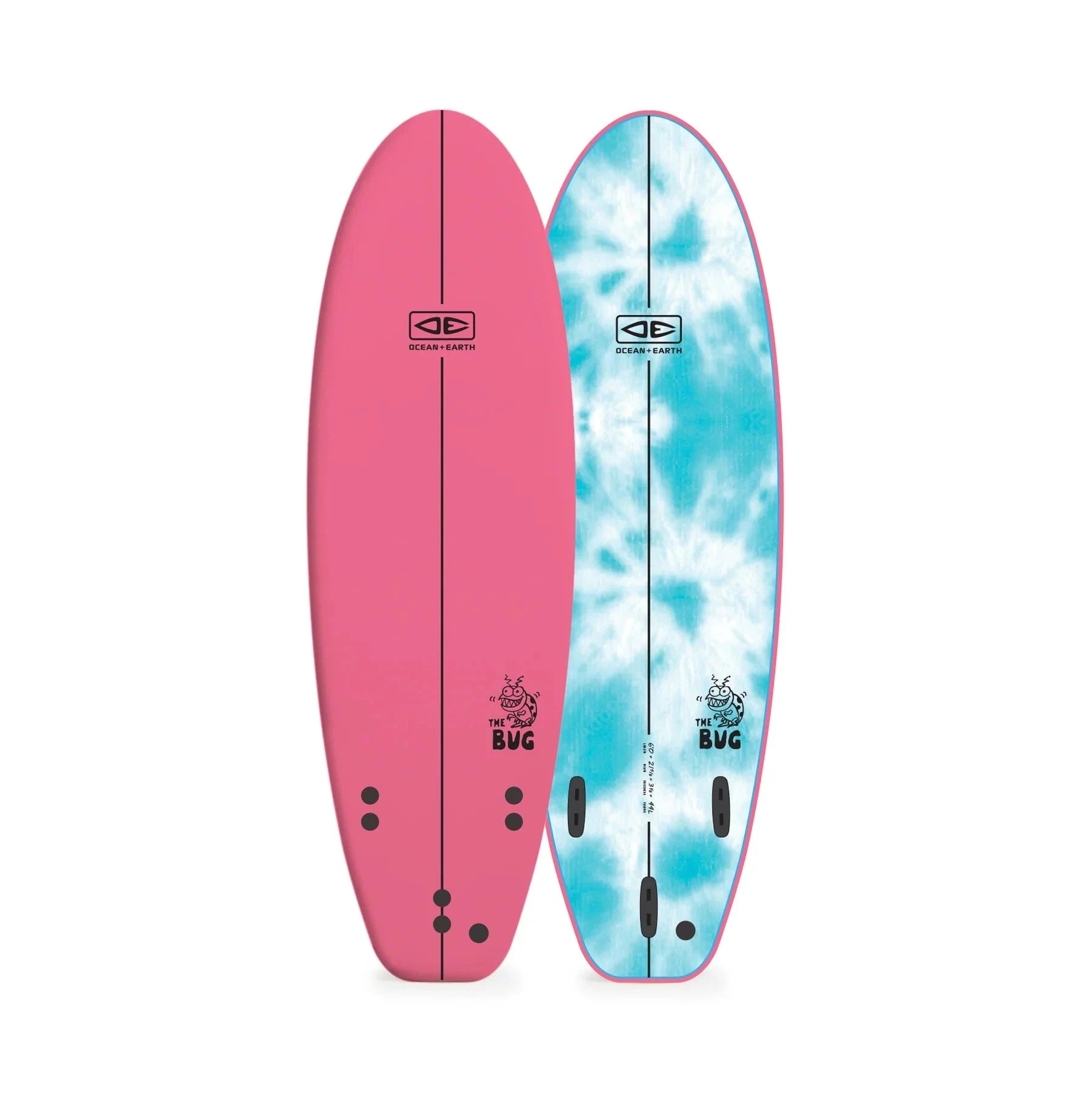 O&E 6'0" Bug Softboard Ocean & Earth Pink 