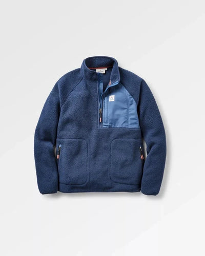 Offgrid 1/2 Zip Recycled Sherpa Fleece - Rich Navy Men's Hoodies & Sweatshirts Passenger M 