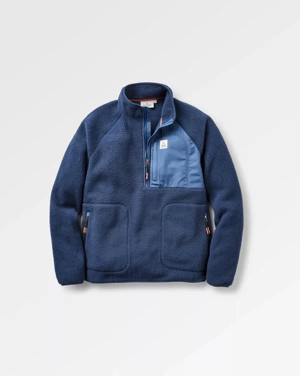 Offgrid 1/2 Zip Recycled Sherpa Fleece - Rich Navy Men's Hoodies & Sweatshirts Passenger M 