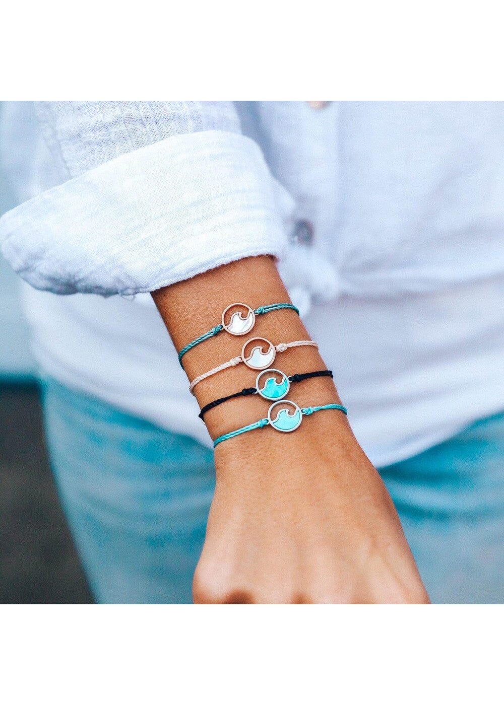 Opaque Resin Wave Rose Gold Bracelet - Vanilla Jewellery Pura Vida 
