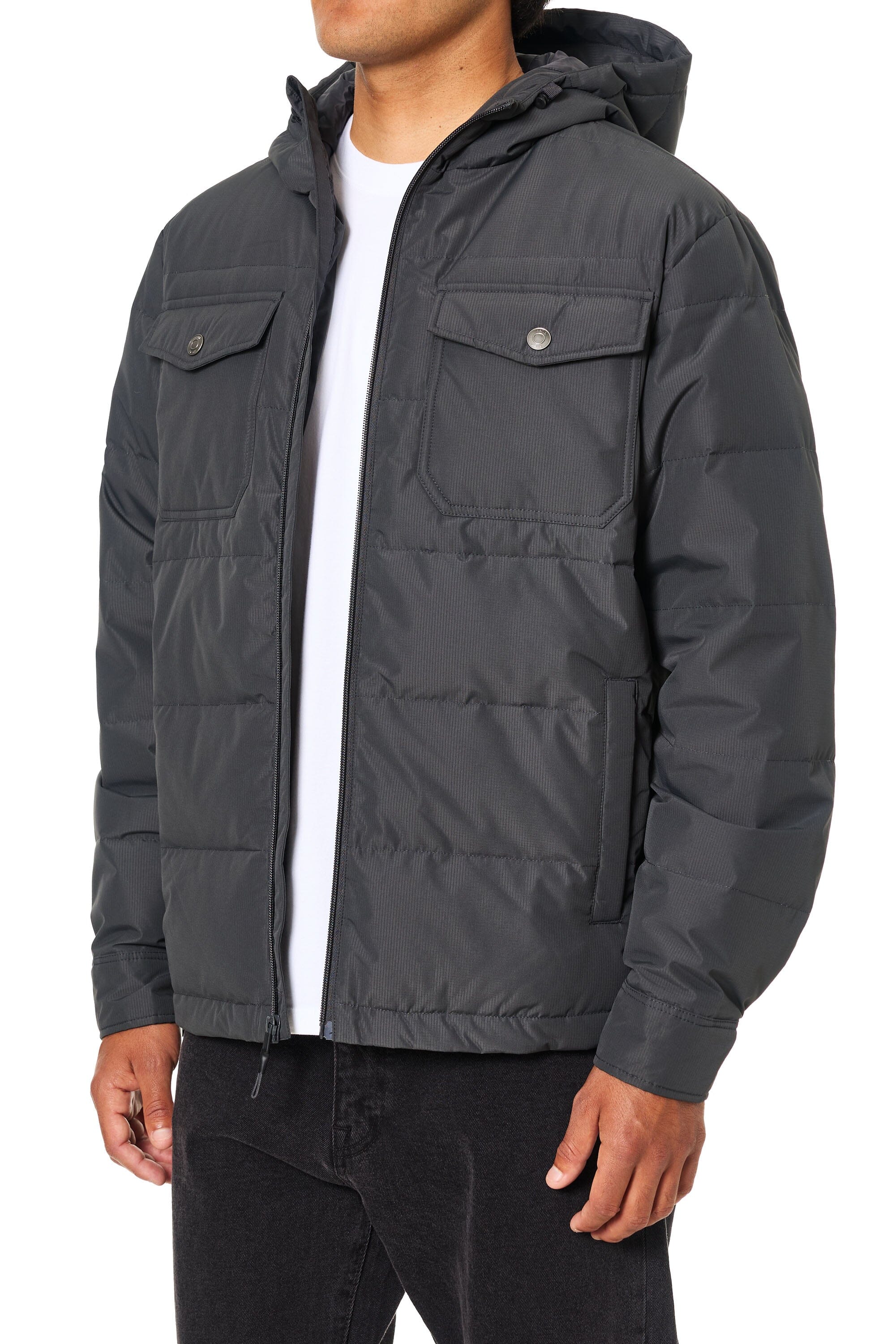 OTG Summit Hooded Down Jacket - Black Wash Men's Jackets Katin 