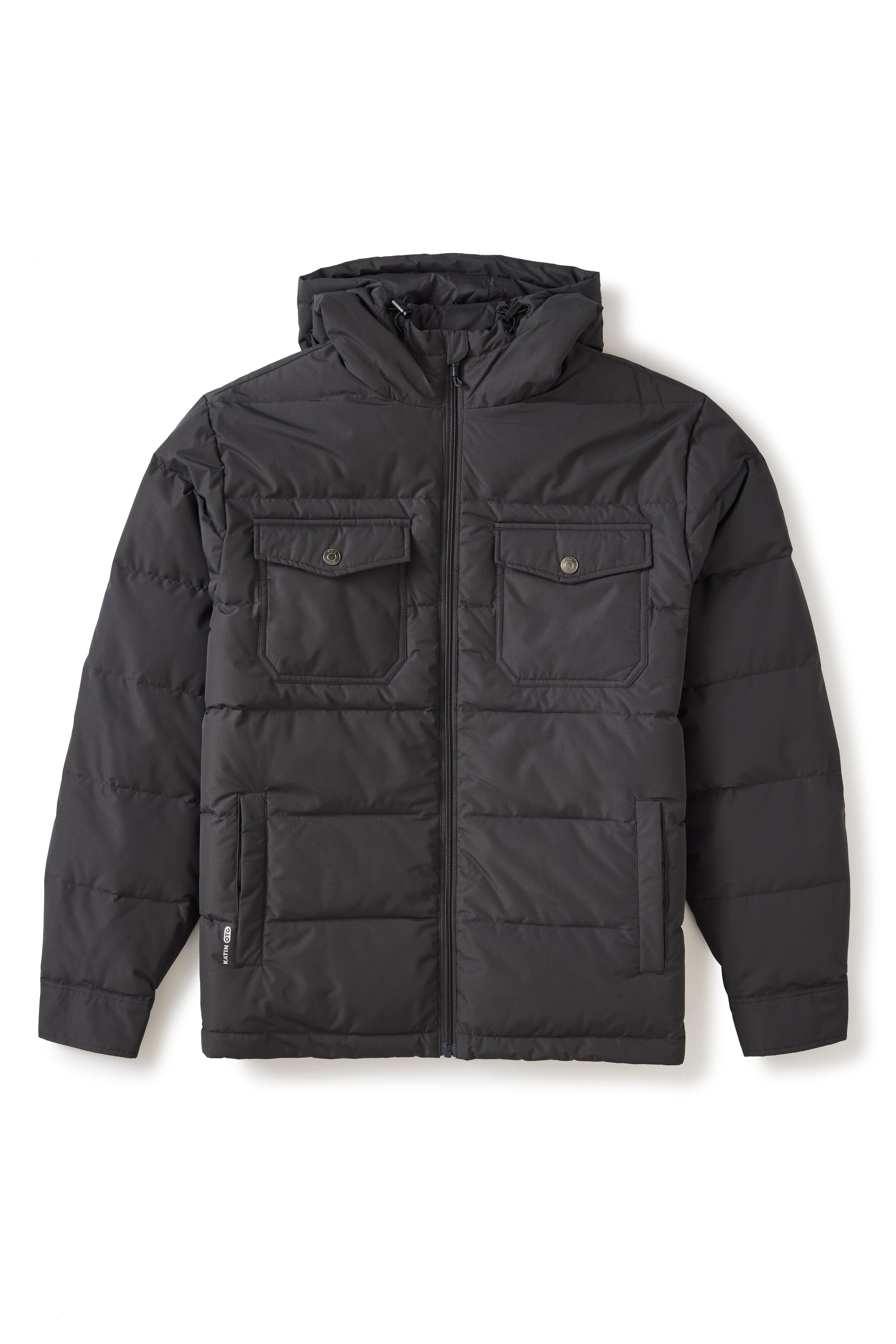 OTG Summit Hooded Down Jacket - Black Wash Men's Jackets Katin 