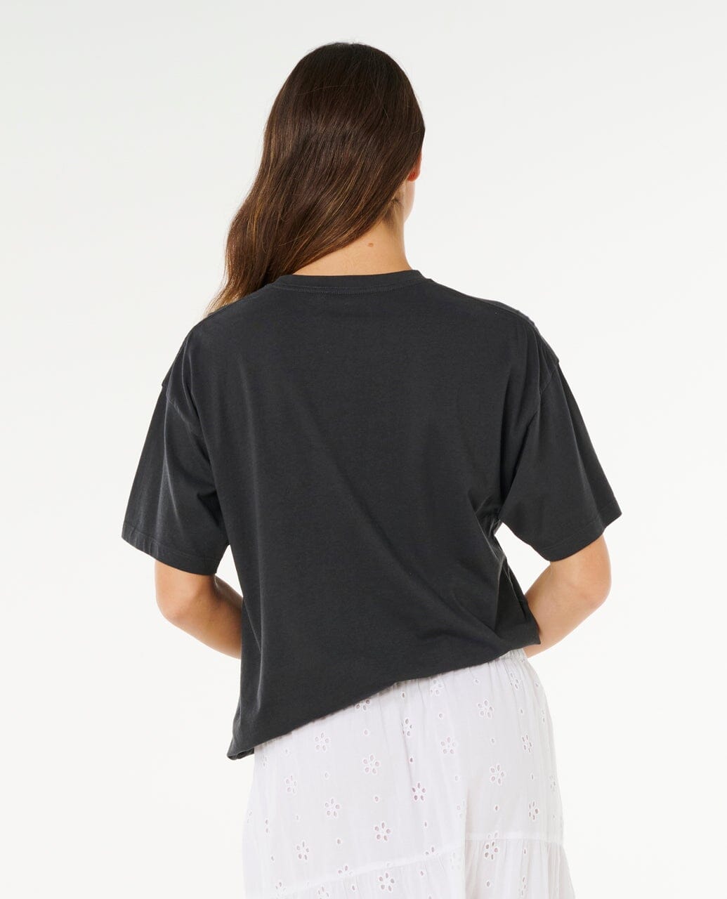 Pacific Coast Heritage Tee - Washed Black Women's T-Shirts and Vest Tops Rip Curl Women 