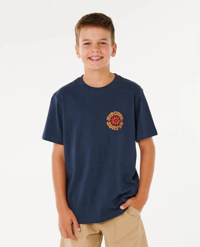 Pacific Rinse Circle Tee Boys - Dark Navy Children's Tees Rip Curl 8 