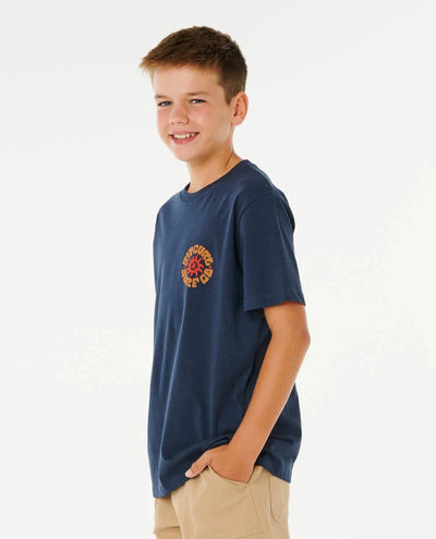 Pacific Rinse Circle Tee Boys - Dark Navy Children's Tees Rip Curl 