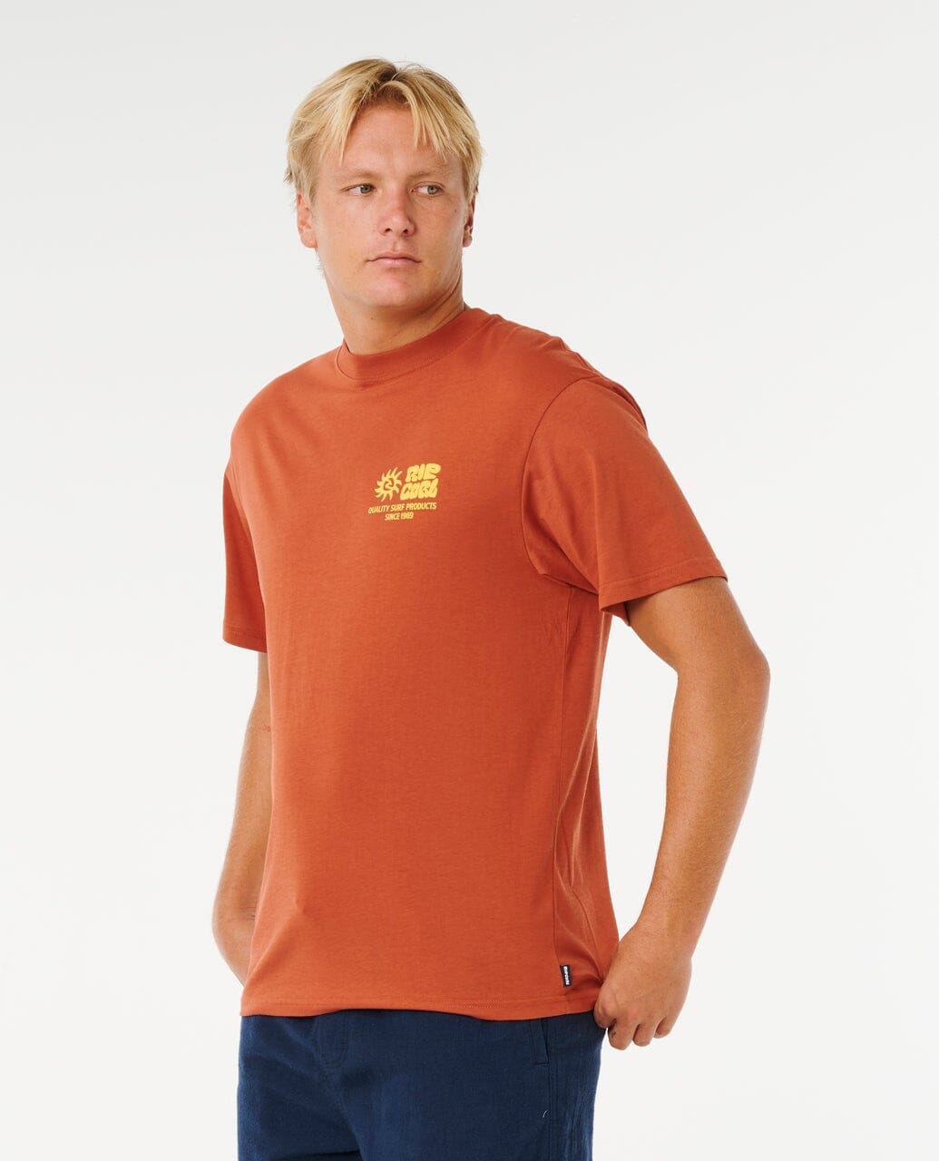 Pacific Rinse Glass Off Tee - Baked Clay Men's T-Shirts & Vests Rip Curl 