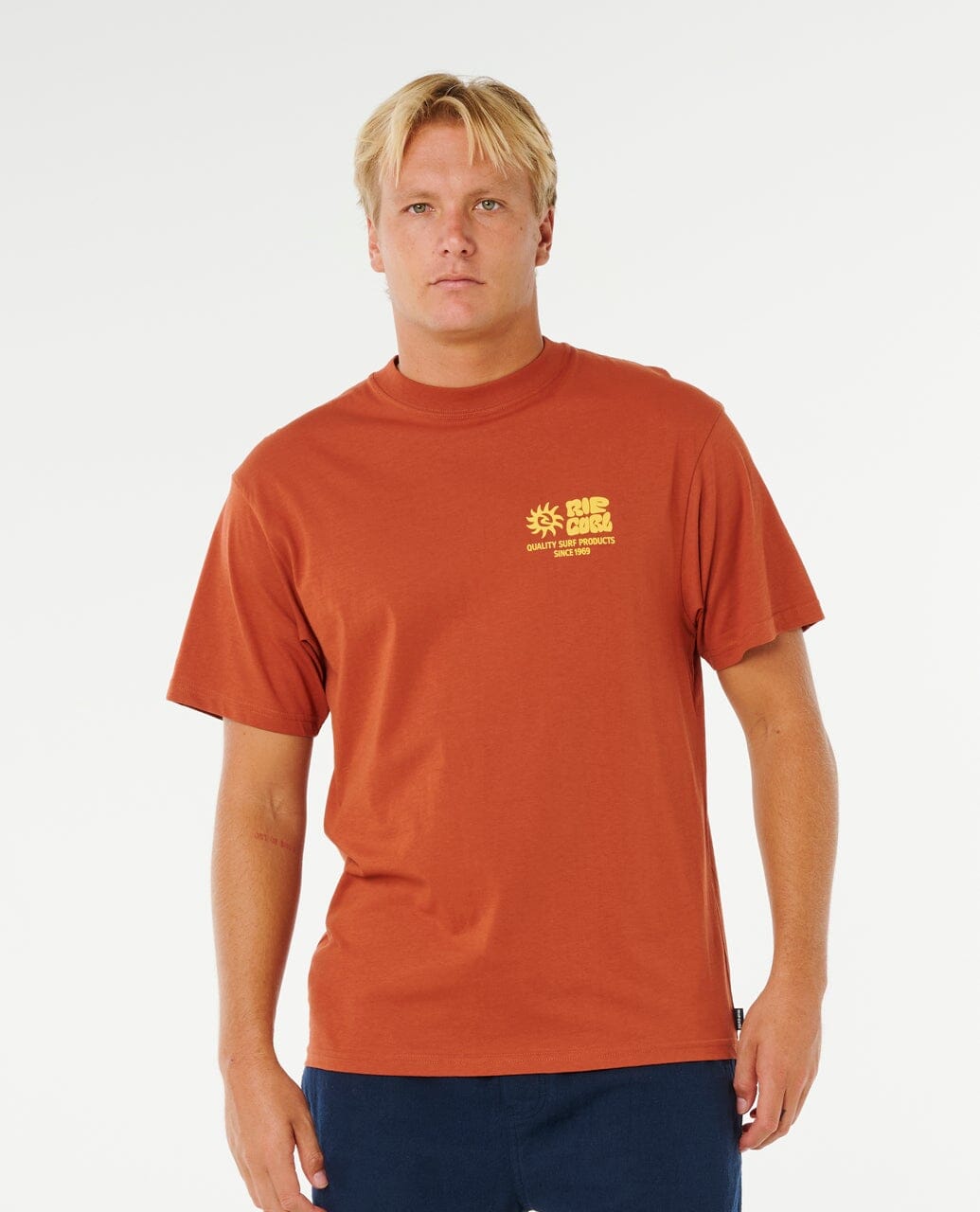 Pacific Rinse Glass Off Tee - Baked Clay Men's T-Shirts & Vests Rip Curl S 