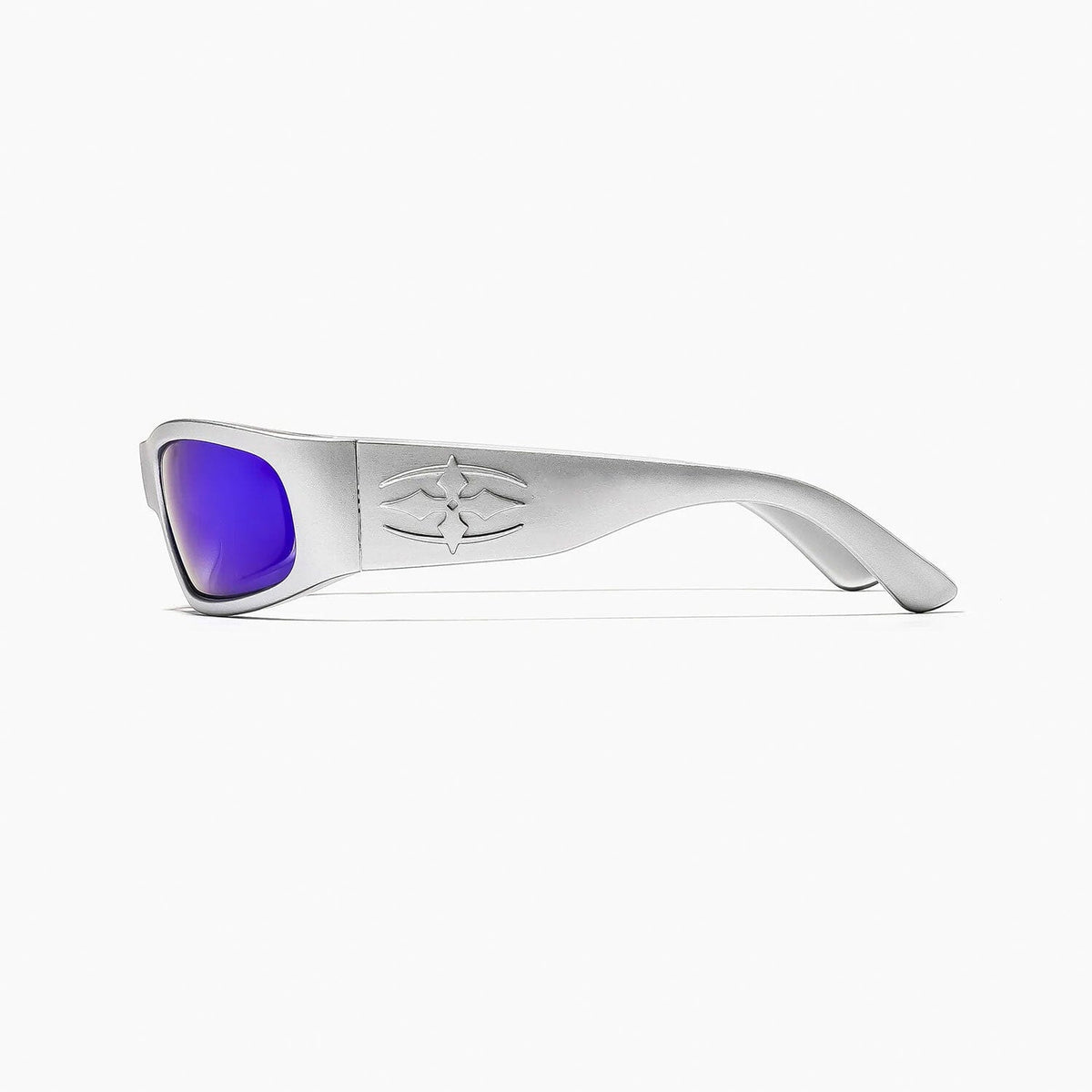 Parasite - Matte Chrome/Blue Polarized Sunglasses Ritual Vision 