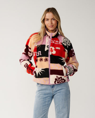 Party Wave Zipped Polar Fleece - Multi Women's Jackets Rip Curl Women XS 
