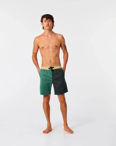 Plain Jane Blocked 16" Trunk - Dusty Green Men's Shorts & Boardshorts TCSS 