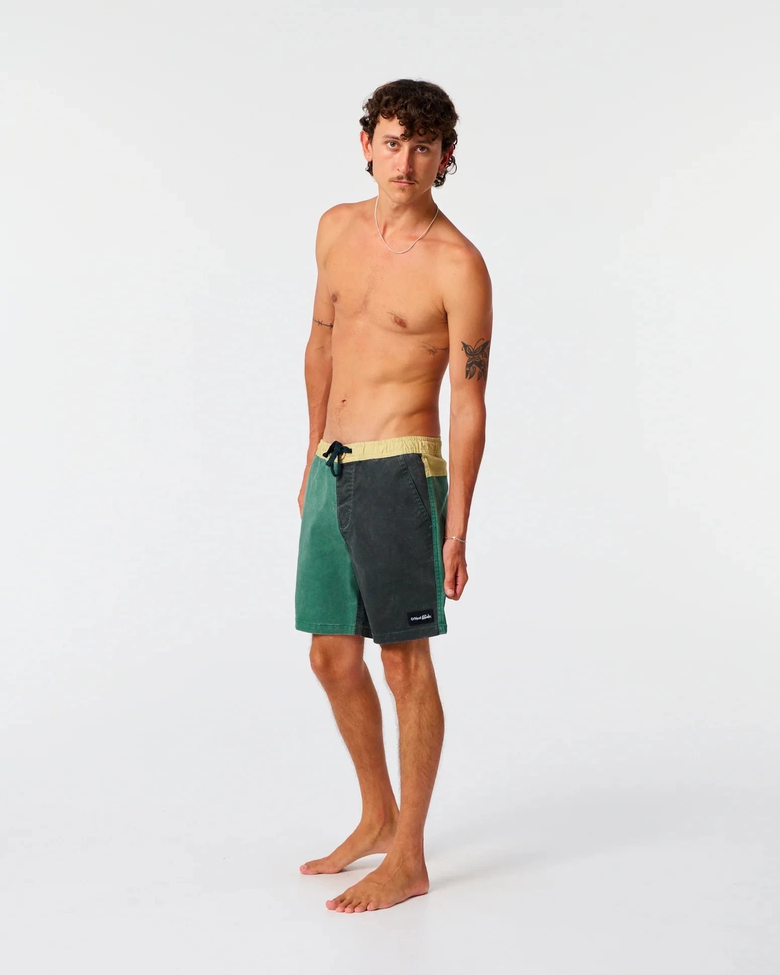 Plain Jane Blocked 16" Trunk - Dusty Green Men's Shorts & Boardshorts TCSS 