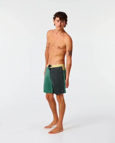 Plain Jane Blocked 16" Trunk - Dusty Green Men's Shorts & Boardshorts TCSS 
