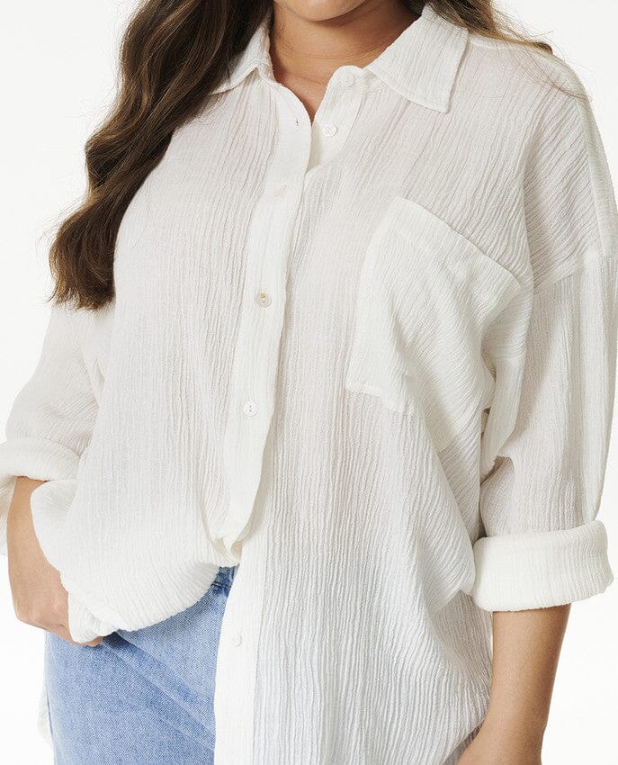 Premium Surf Holiday Shirt - White Women's Shirts Rip Curl Women 