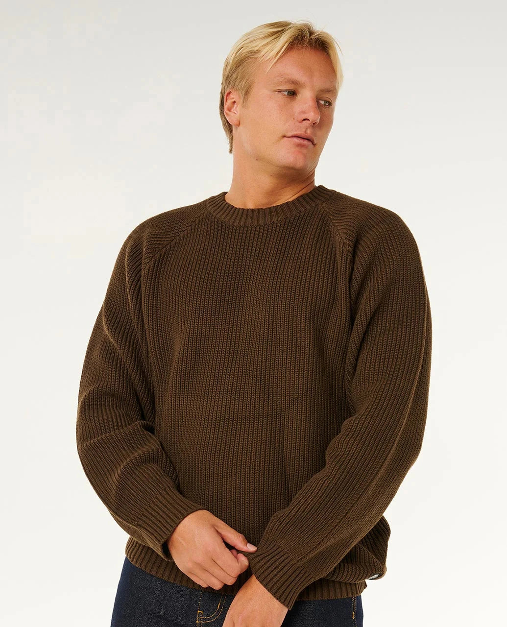 Premium Surf Knit Crew - Coffee Men's Knitwear Rip Curl 