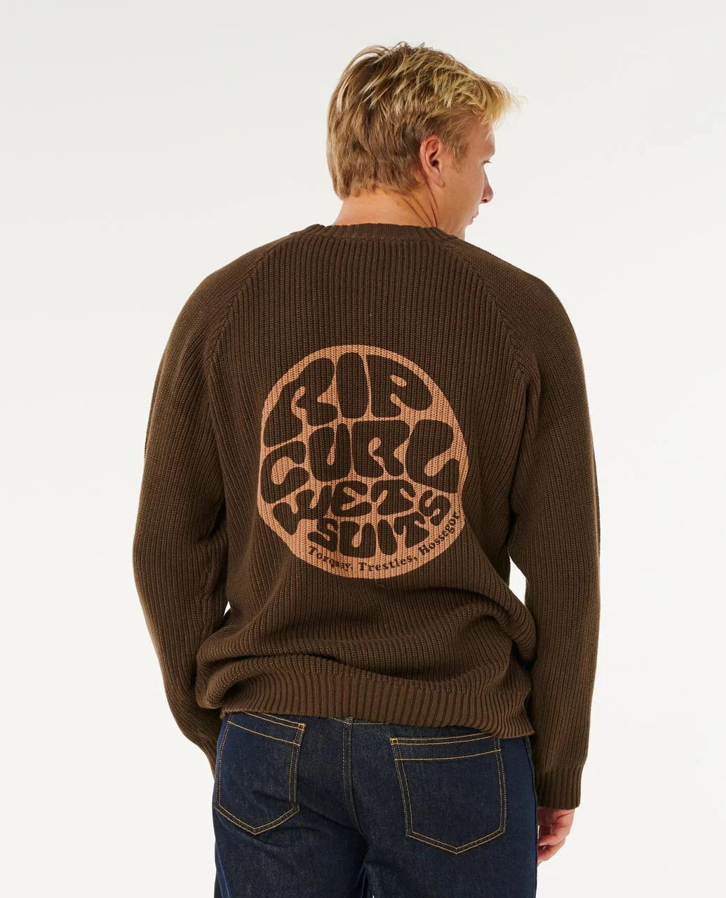 Premium Surf Knit Crew - Coffee Men's Knitwear Rip Curl 