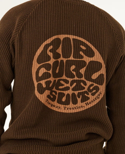 Premium Surf Knit Crew - Coffee Men's Knitwear Rip Curl 