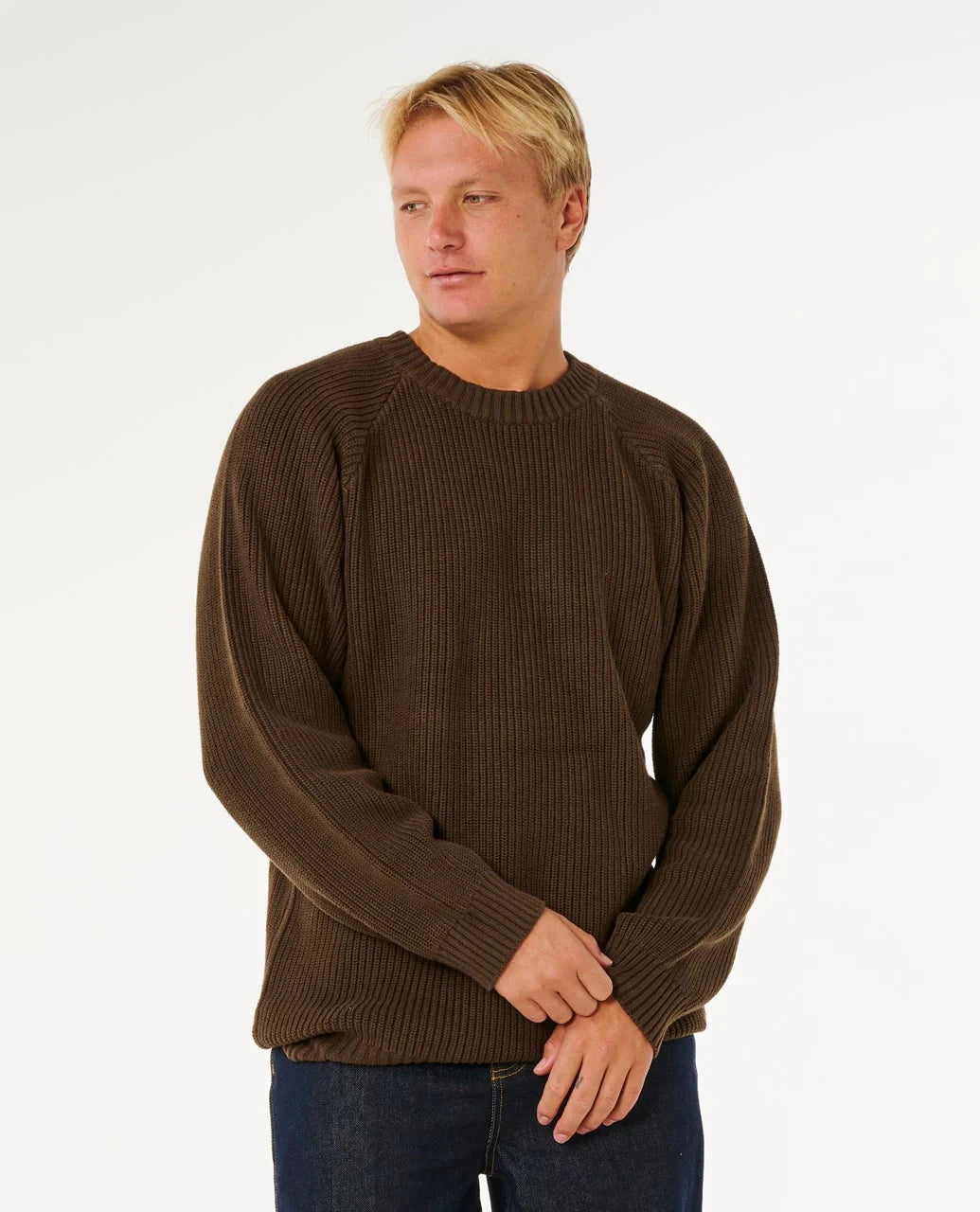 Premium Surf Knit Crew - Coffee Men's Knitwear Rip Curl XS 