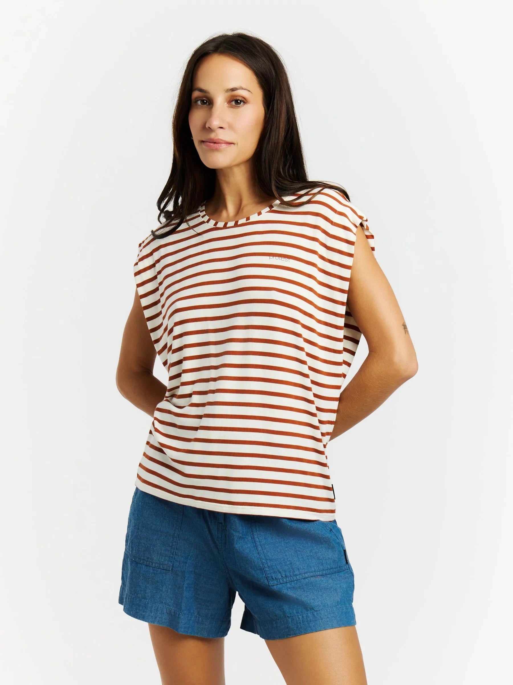 PRTFANCIER Tee - Sugar Brown Women's T-Shirts and Vest Tops Protest XS 