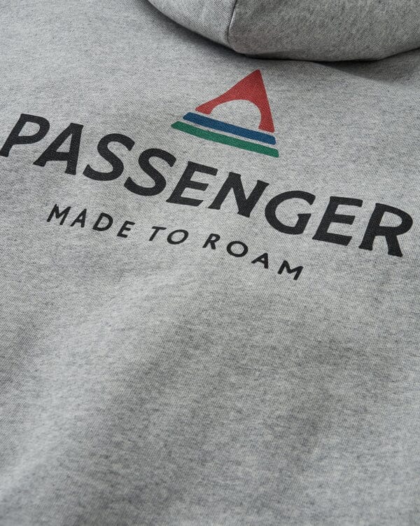 Relaxed Fit Hoodie - Grey Marle Men's Hoodies & Sweatshirts Passenger 
