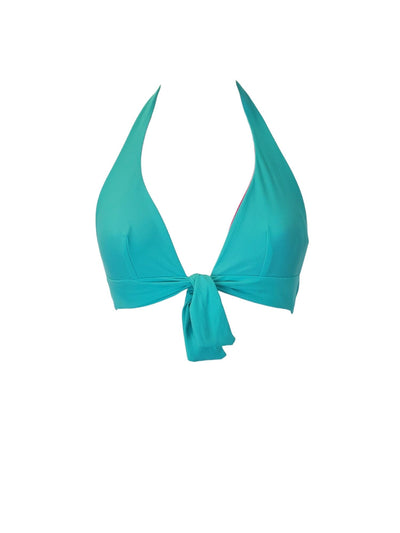 Reversible Tie Top - Aqua/Pink Women's Swimsuits & Bikinis Moontide 8 