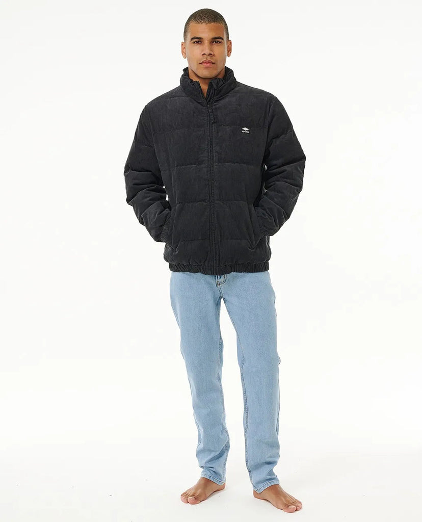 Rincon Cord Puffer Jacket Washed Black