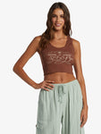 ROXY Vintage - Cropped Vest Top - Root Beer Women's T-Shirts and Vest Tops Roxy XS 