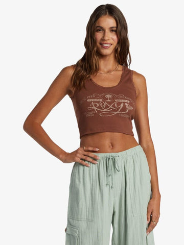 ROXY Vintage - Cropped Vest Top - Root Beer Women's T-Shirts and Vest Tops Roxy XS 