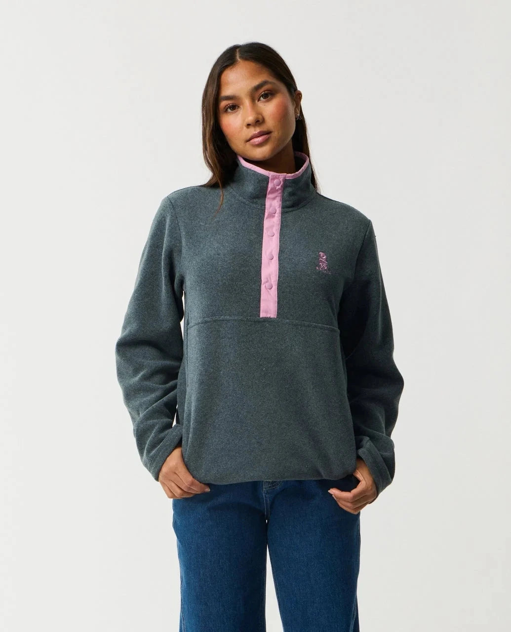 S - Series Polartec Fleece - Charcoal Marle Women's Hoodies & Sweatshirts Rip Curl Women S 