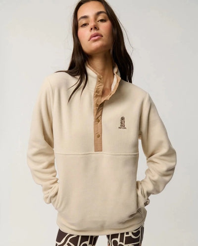 S - Series Polartec Fleece - Oatmeal Marle Women's Hoodies & Sweatshirts Rip Curl Women XS 