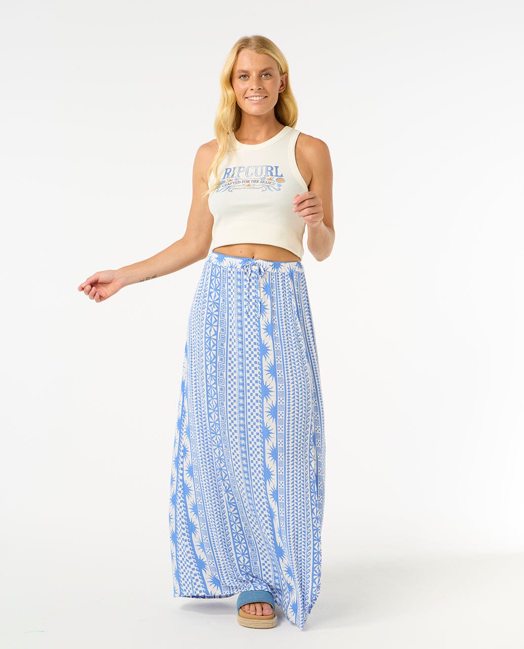 San Carlos Maxi Skirt - Blue Women's Skirts Rip Curl Women XS 