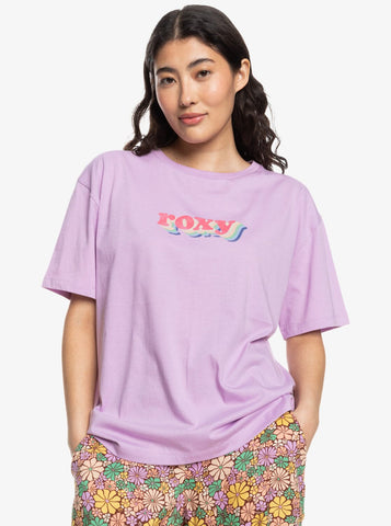 Sand Under The Sky Oversized T-Shirt - Crocus Petal Women's T-Shirts and Vest Tops Roxy XS 