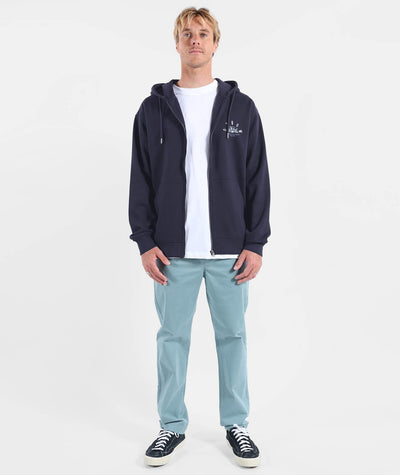Sandbar Zipped Hoodie - Deep Marine Men's Hoodies & Sweatshirts Oxbow 