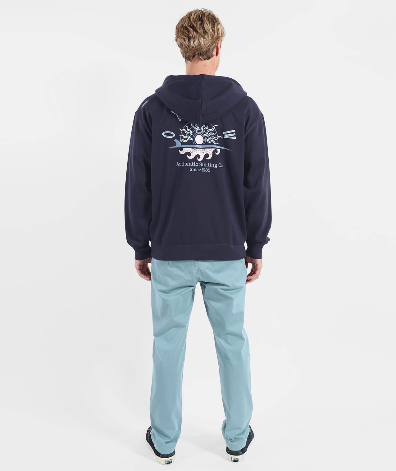 Sandbar Zipped Hoodie - Deep Marine Men's Hoodies & Sweatshirts Oxbow 
