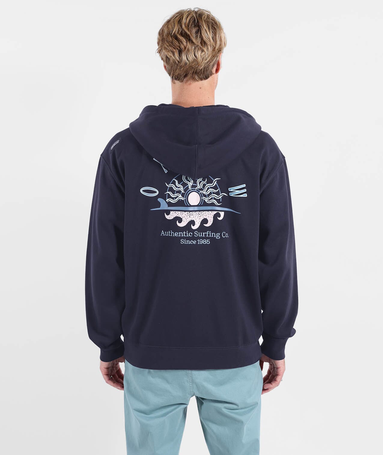 Sandbar Zipped Hoodie - Deep Marine Men's Hoodies & Sweatshirts Oxbow 