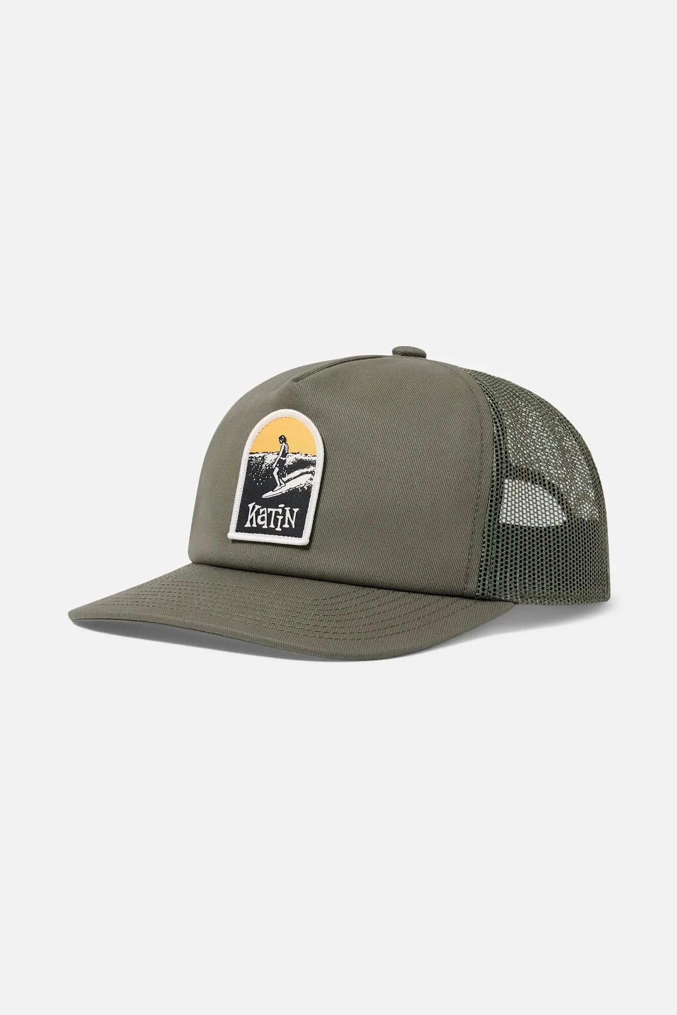 Saxon Trucker Hat - Olive Men's Hats,Caps&Beanies Katin 