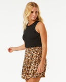 Sea Of Dreams Mini Skirt - Brown Women's Skirts Rip Curl women 
