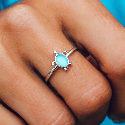 Sea Turtle Ring - Silver (Size 7) Jewellery Pura Vida 
