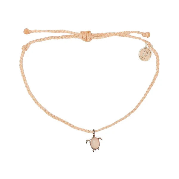 Sea Turtle Rose Gold Charm Bracelet - Blush Jewellery Pura Vida 
