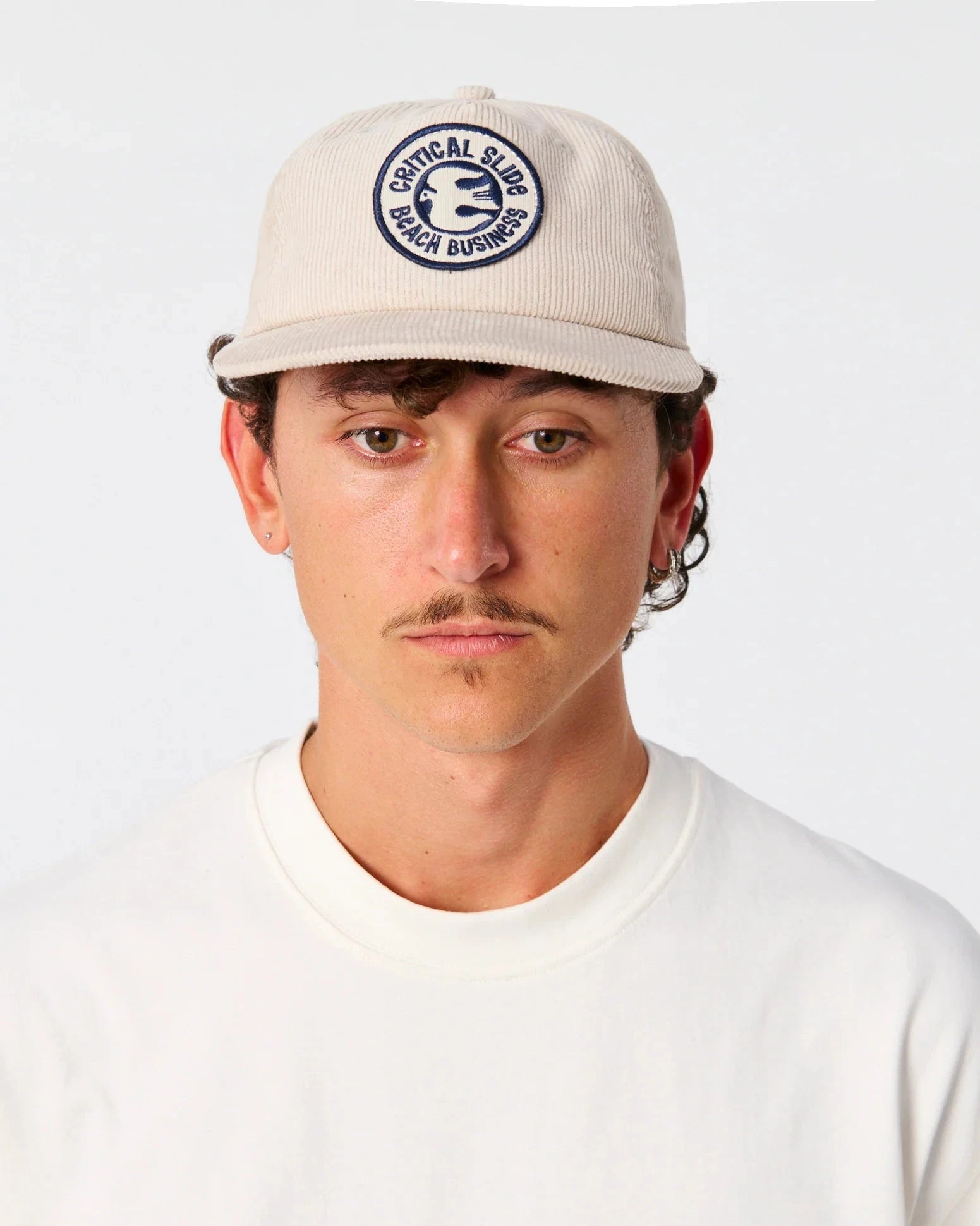 Seabird Corduroy Cap - Ecru Men's Hats,Caps&Beanies TCSS 