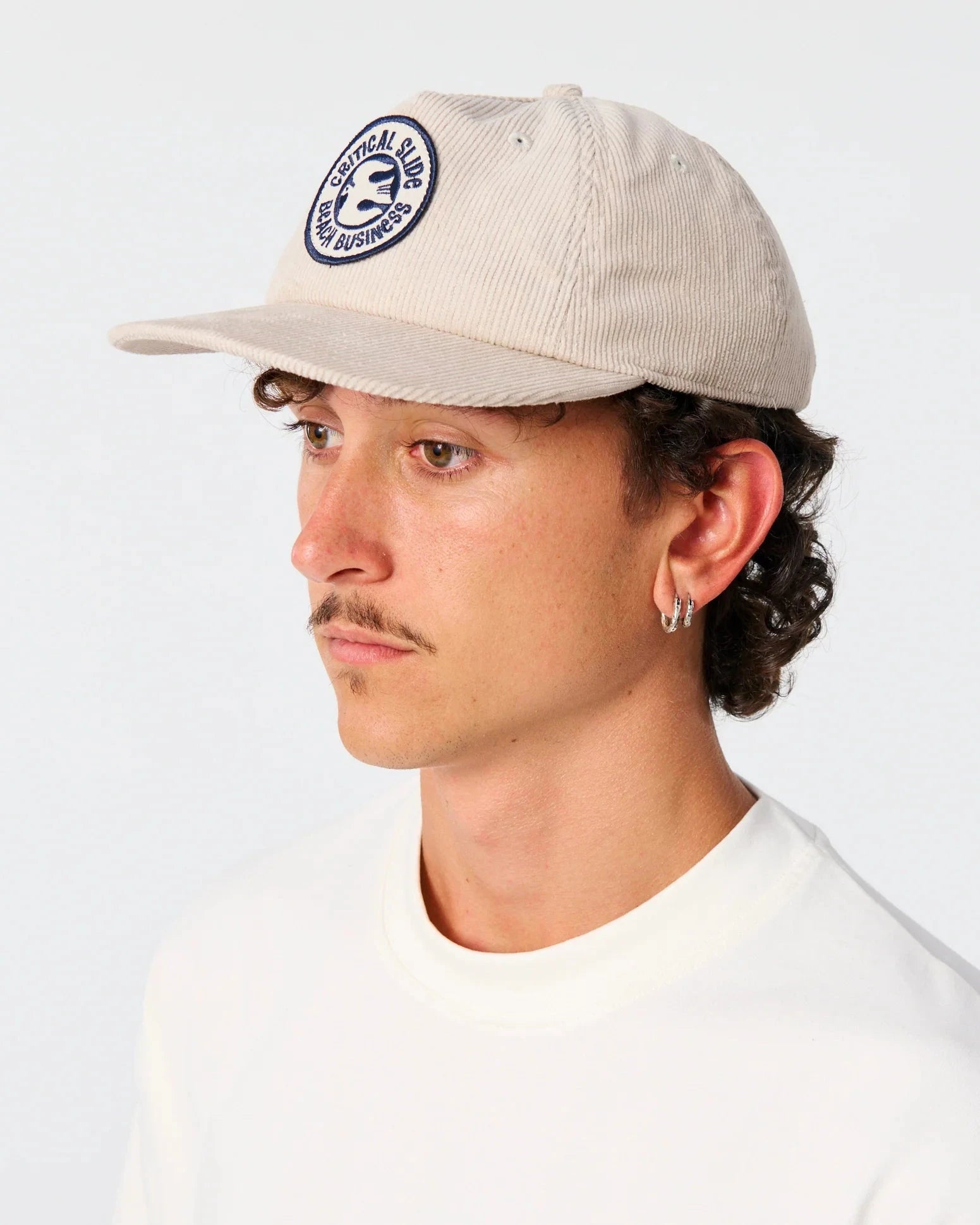 Seabird Corduroy Cap - Ecru Men's Hats,Caps&Beanies TCSS 