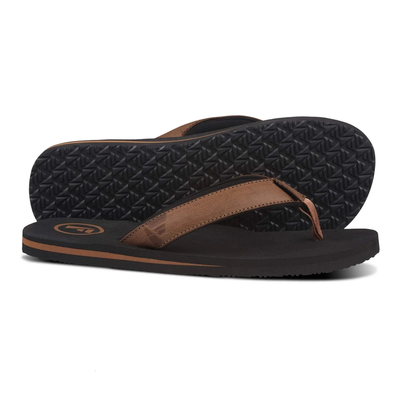 Seales Flip Flops - Black/Tan Men's Shoes & Flip Flops Foamlife 