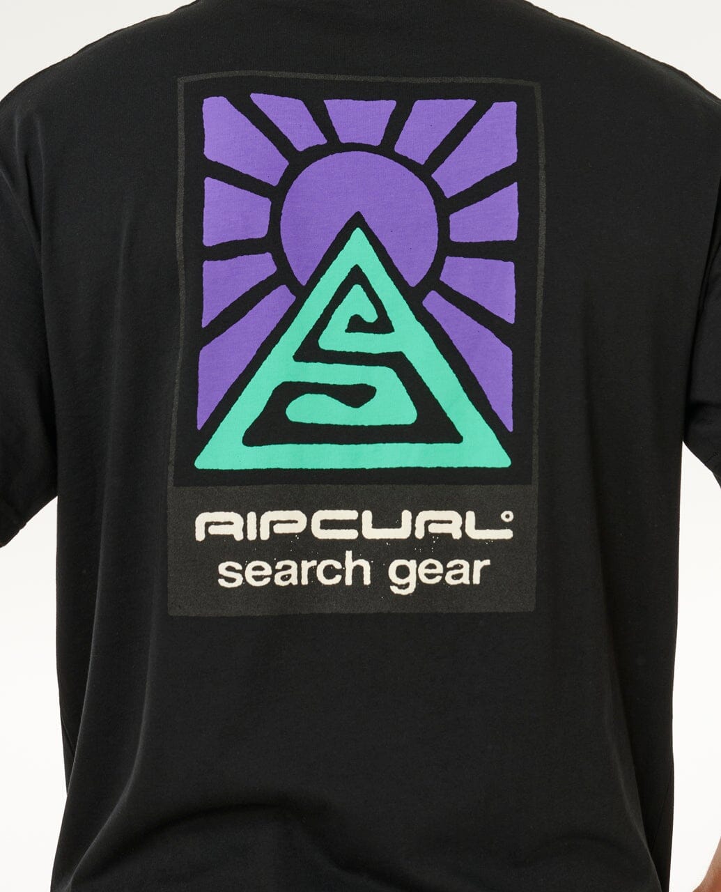 Search Dawn Tee - Black Men's T-Shirts & Vests Rip Curl 