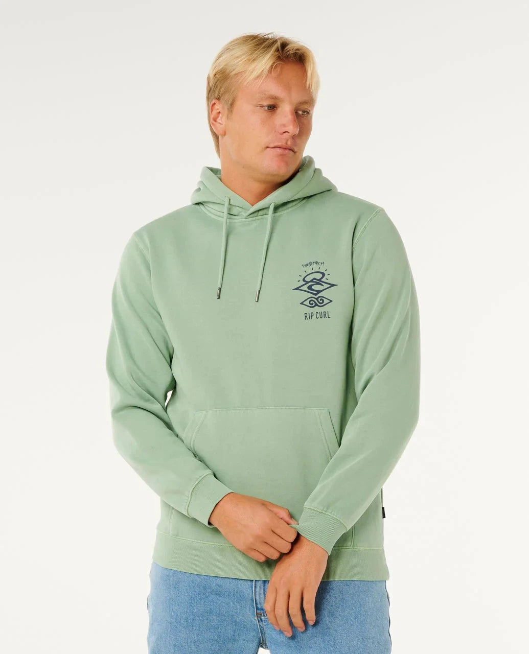 Search Icon Hood - Aloe Men's Hoodies & Sweatshirts Rip Curl S 
